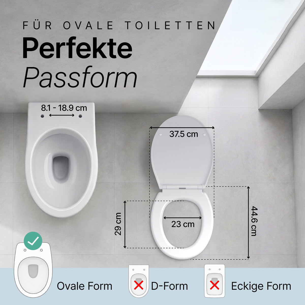 Duroplast WC Sitz mit Absenkautomatik "CURVO"