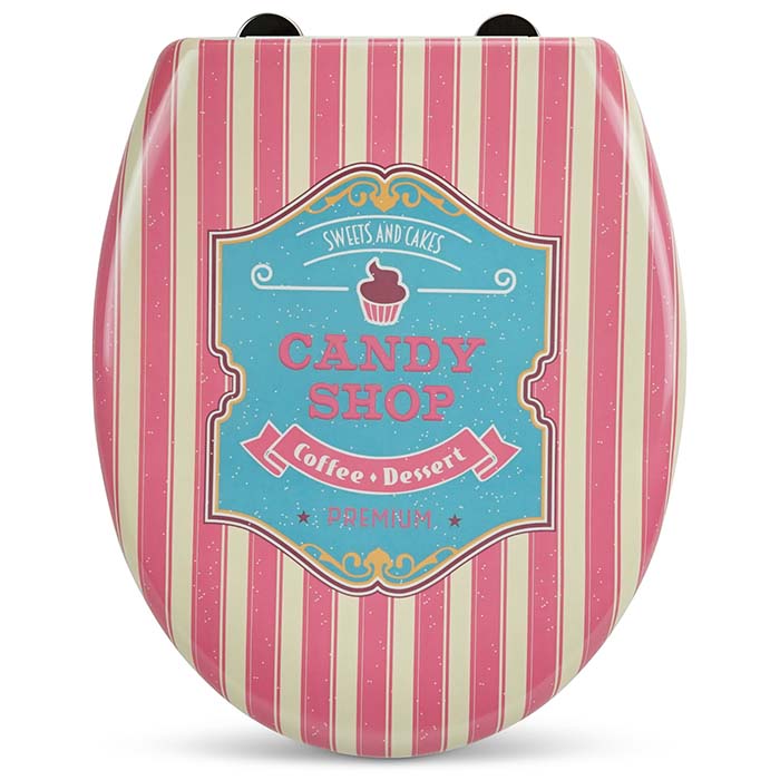 Duroplast WC Sitz mit Absenkautomatik "Candy Shop"