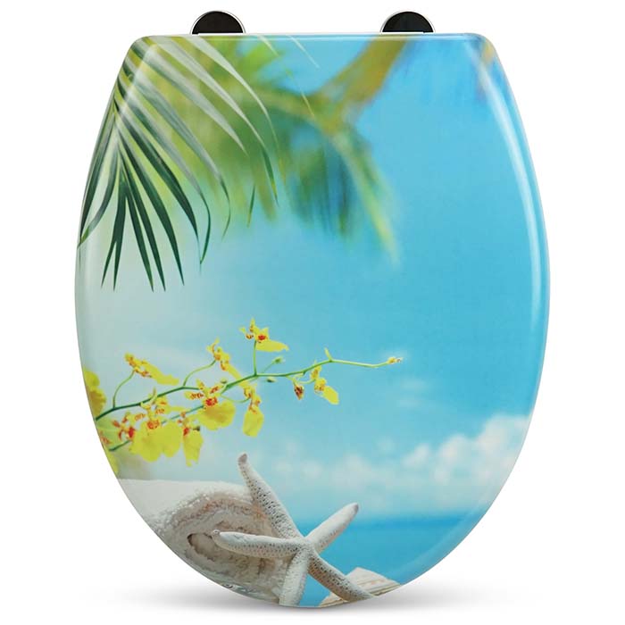 Thermoset Toilet Seat with Soft-Close "Caribbean Feeling"