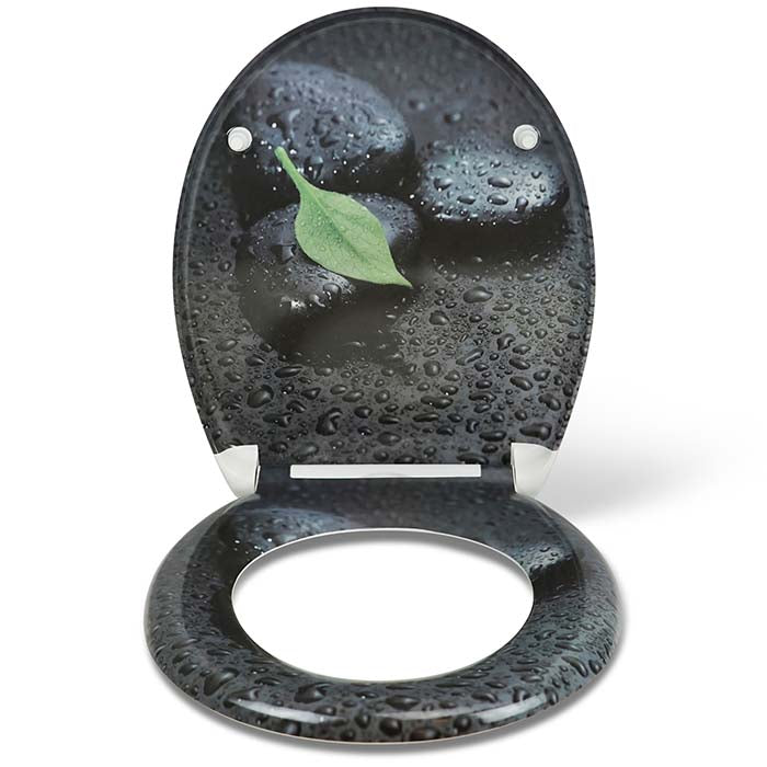 Thermoset Toilet Seat with Soft-Close "Green Leave"