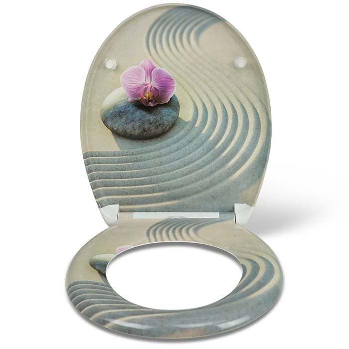 Thermoset Toilet Seat with Soft-Close "Combed Beach"