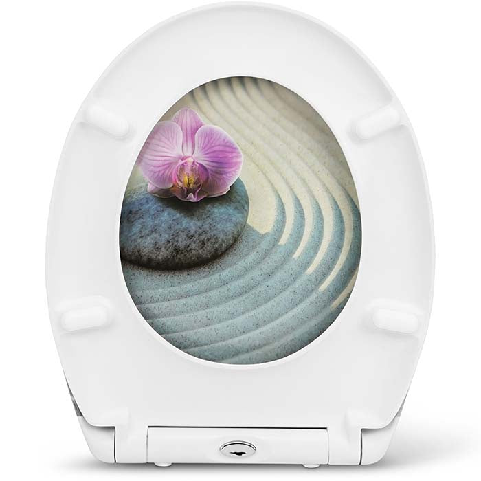 Duroplast WC Sitz mit Absenkautomatik "Combed Beach"