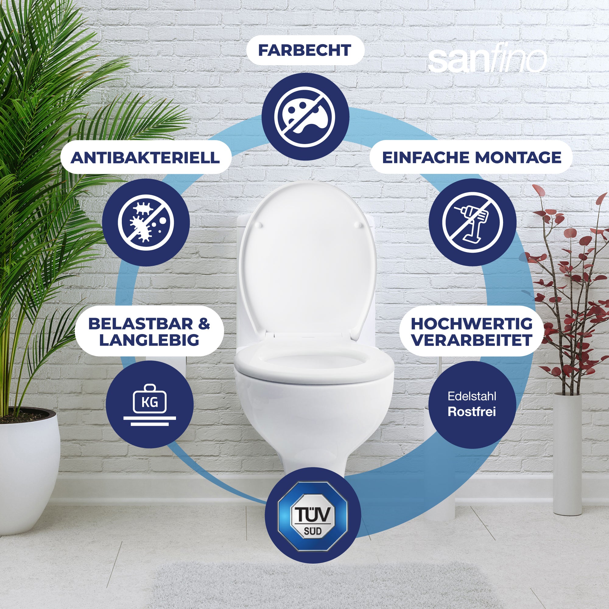 wc brille antibakteriell abnehmbar