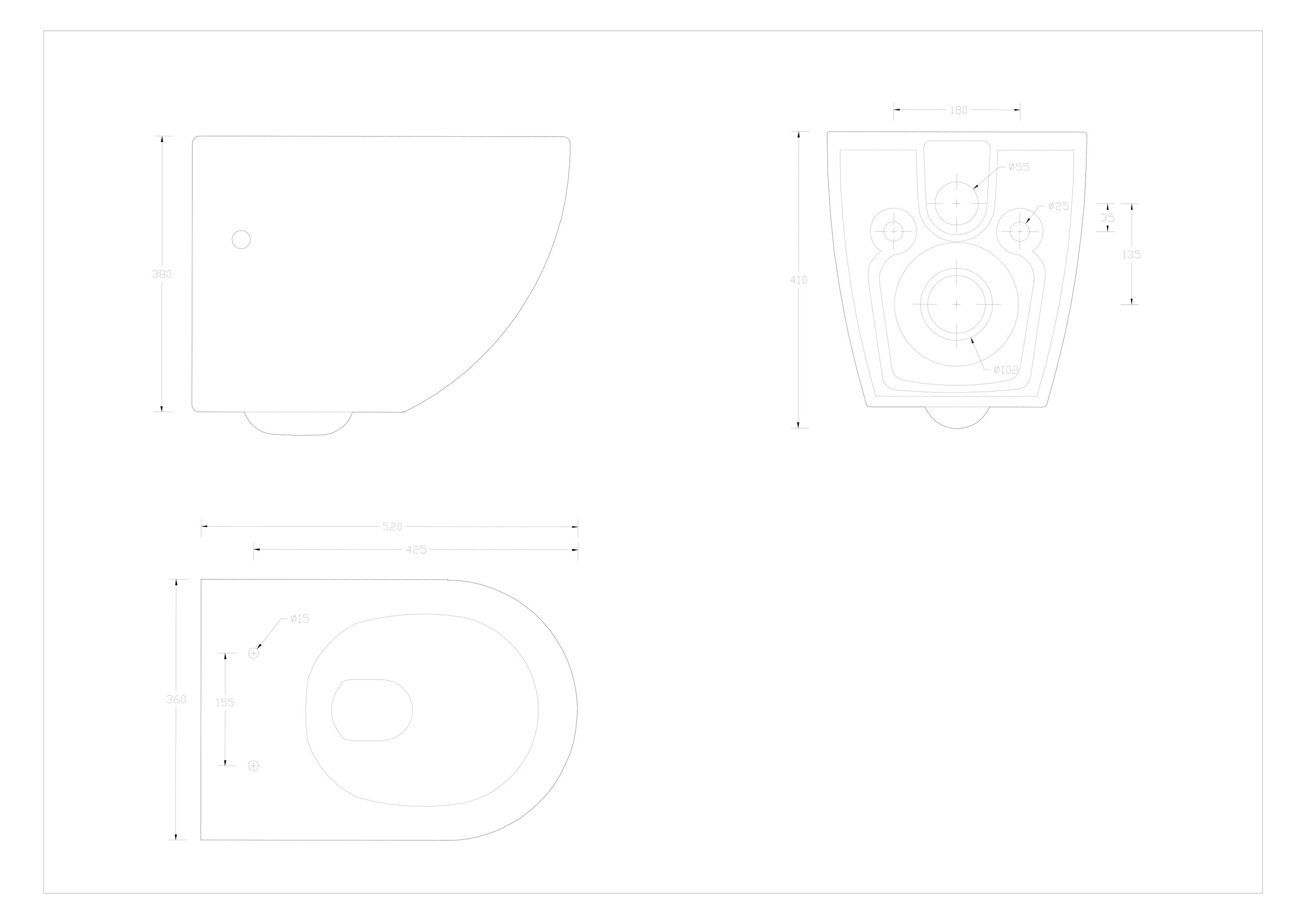 Spülrandloses Wand-WC „Cozy“ mit Soft-Close & Quick-Release WC-Sitz in Weiß