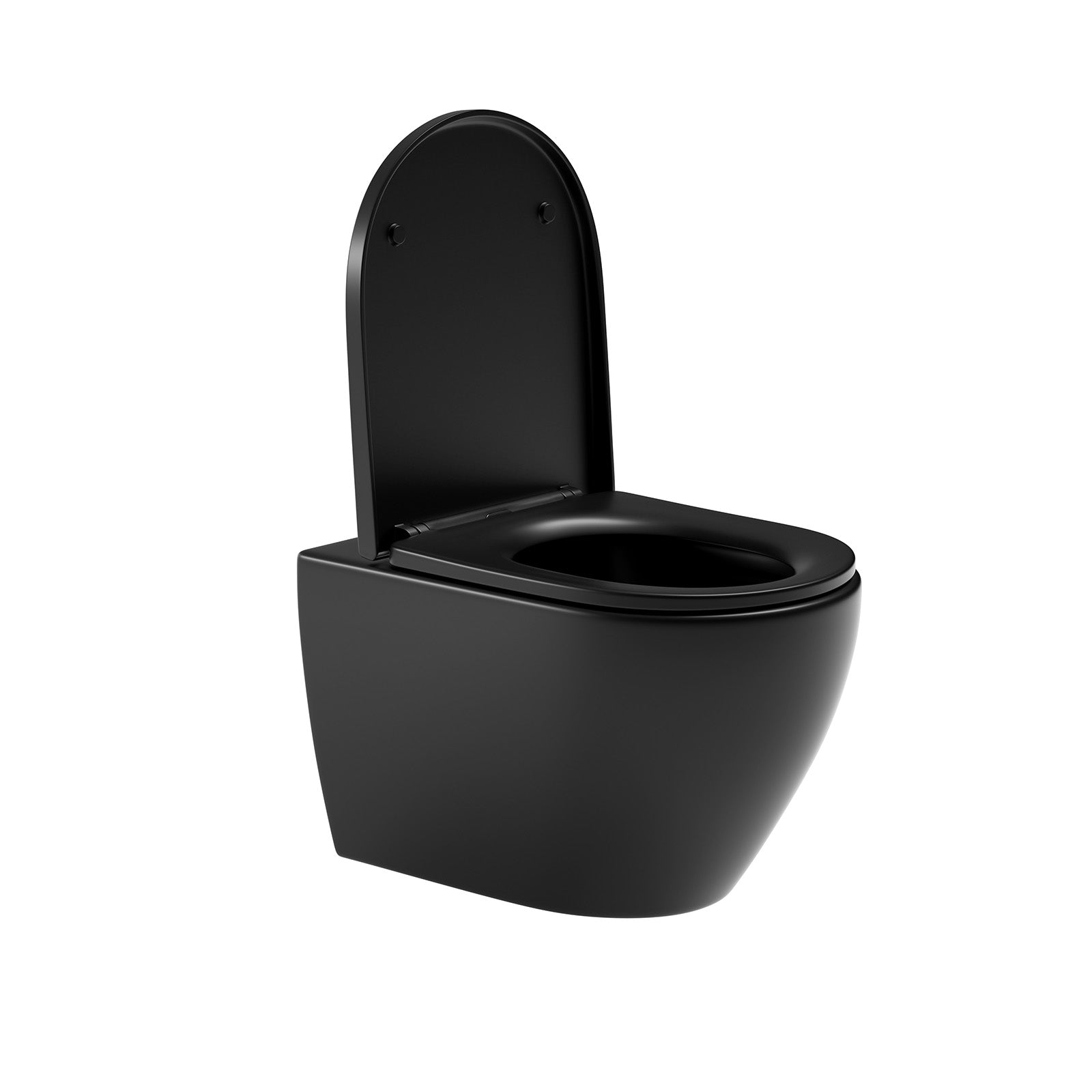 Spülrandloses Wand-WC "UniVita" mit 360° SuperSpin-Spülung in Schwarz