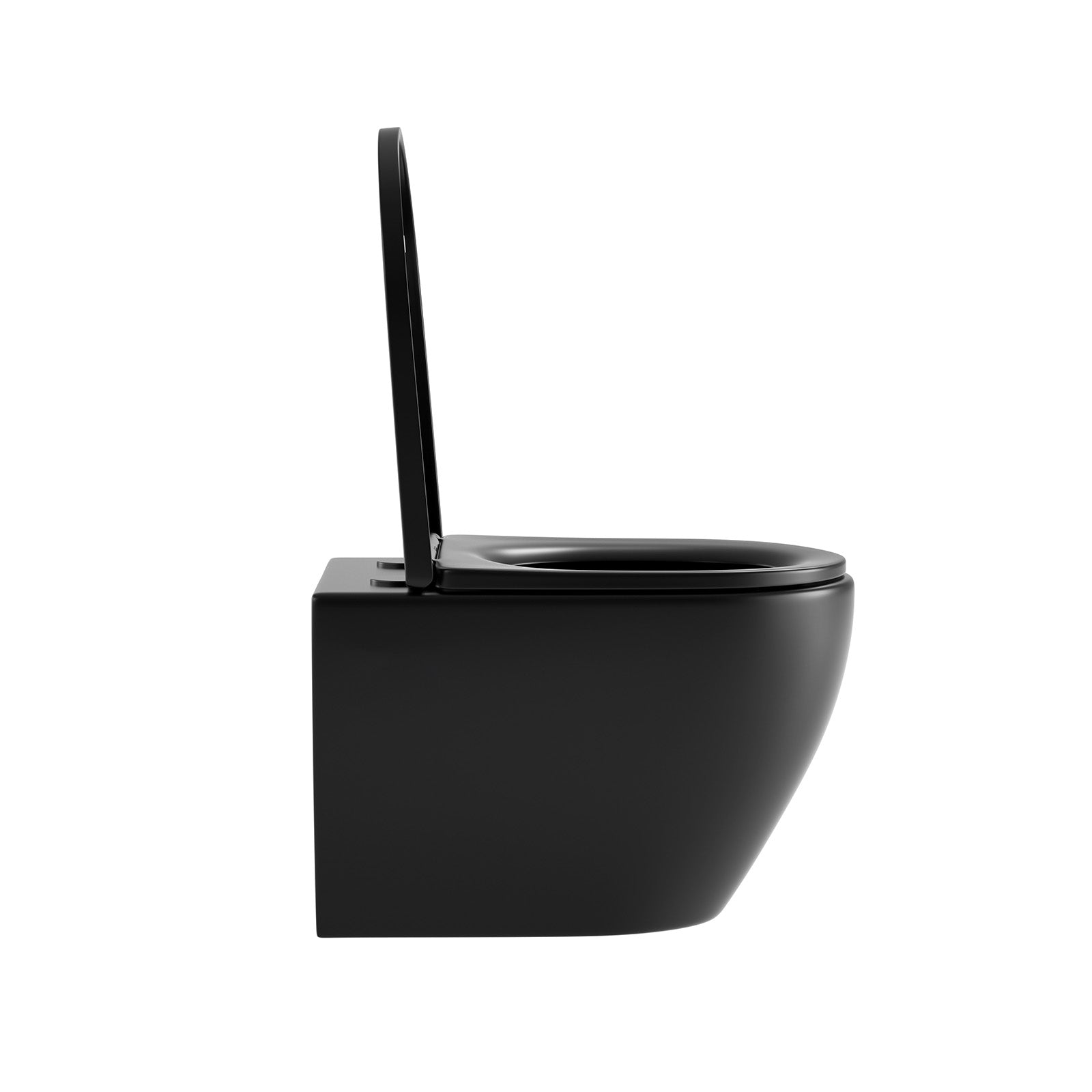 Spülrandloses Wand-WC "UniVita" mit 360° SuperSpin-Spülung in Schwarz