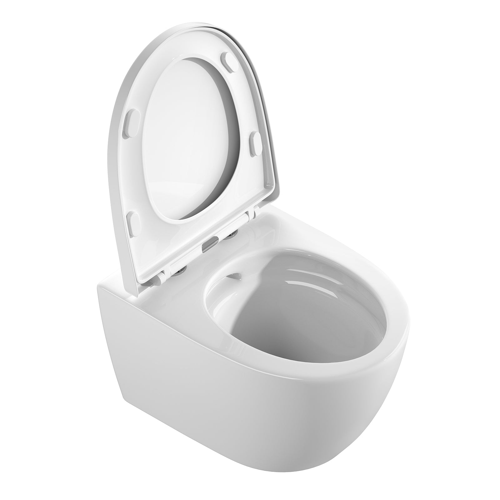 Spülrandloses Wand-WC "TornadoV" mit 360° SuperSpin-Spülung in Weiß
