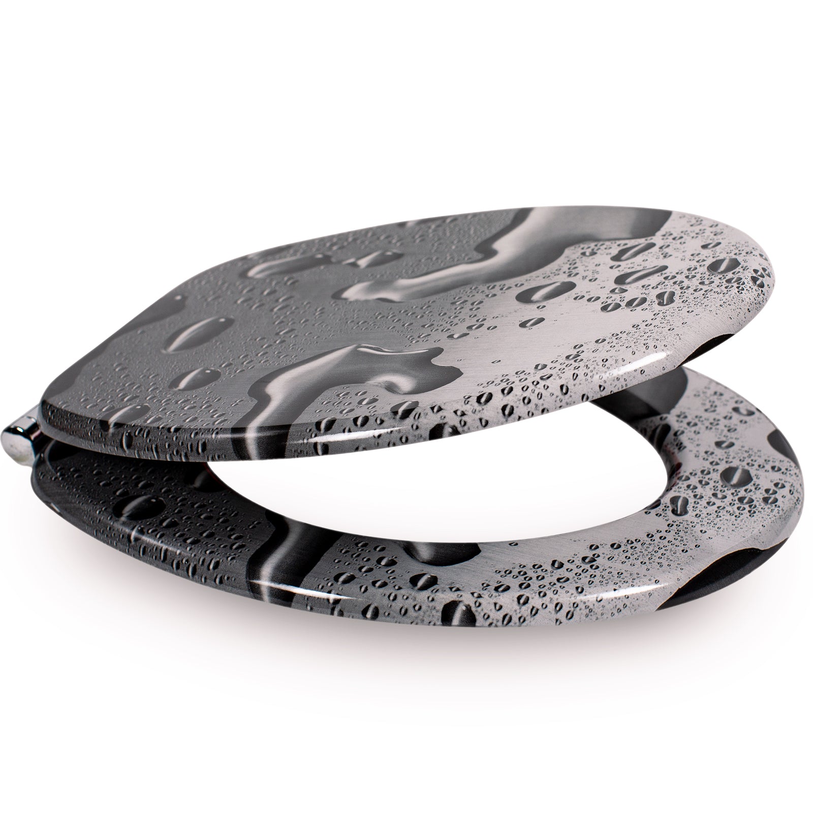 Toilet Seat "Grey Splash" with Minor Blemishes