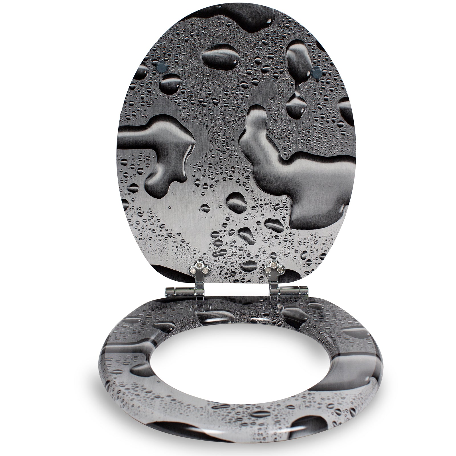 Toilet Seat "Grey Splash" with Minor Blemishes