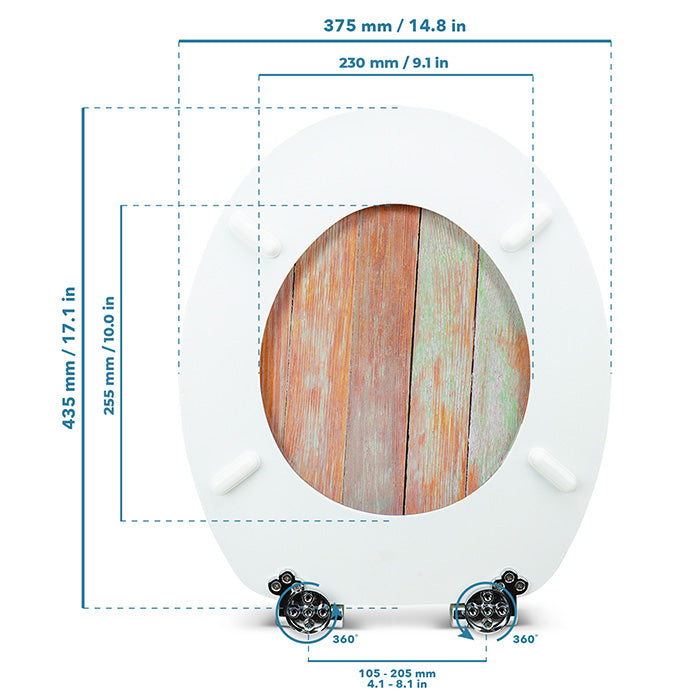 Montagebild für Sanfino Holz WC-Sitze mit Absenkautomatik