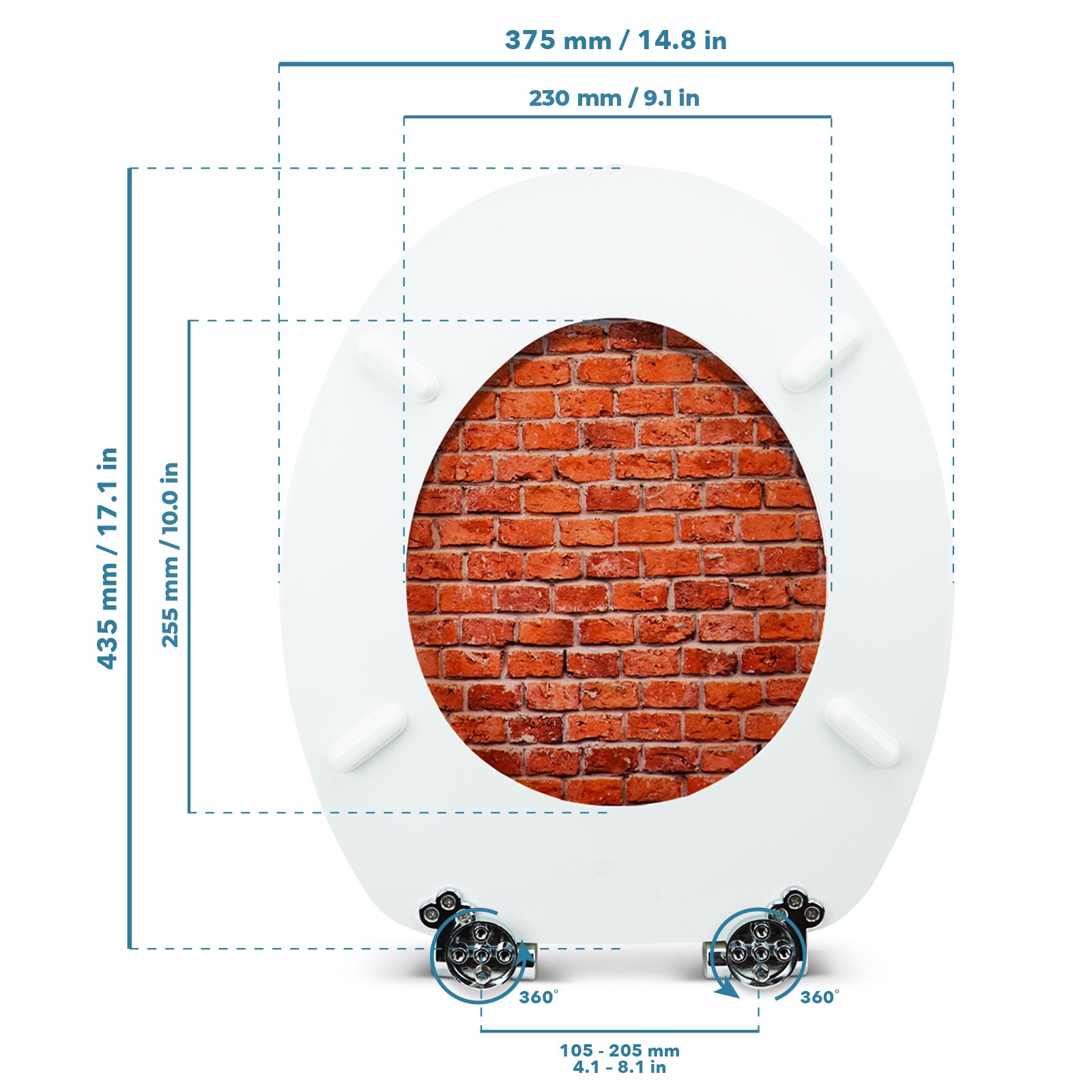 Toilet Seat "Bricks" with Minor Blemishes