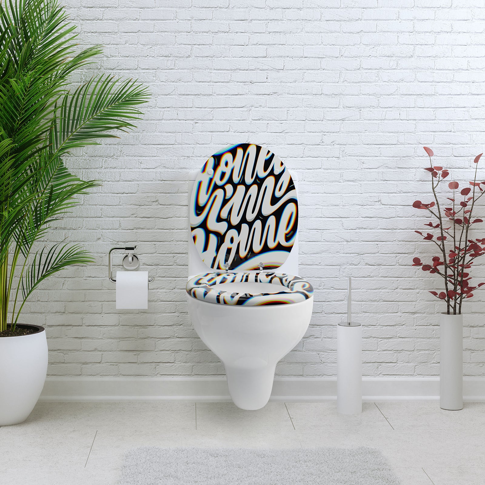 Toilet Seat "Honey I'm Home" with Minor Blemishes