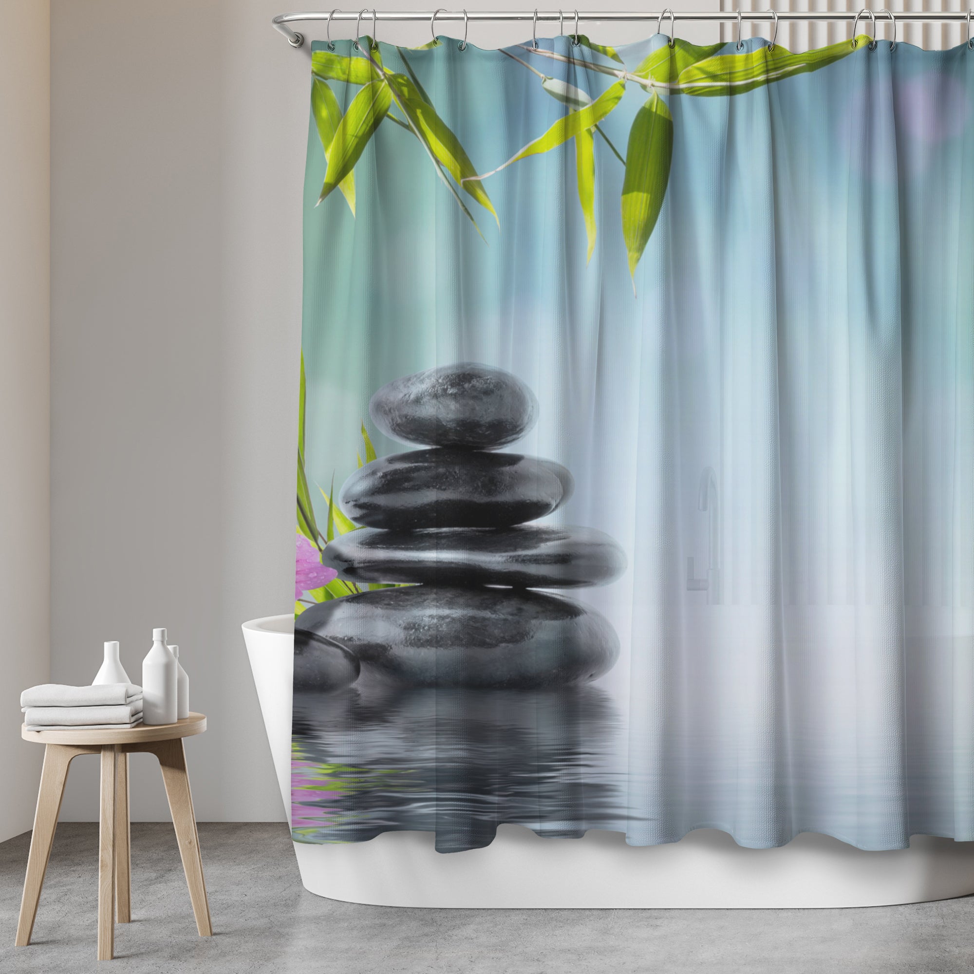 Duschvorhang 180x200cm mit Oeko-Tex 