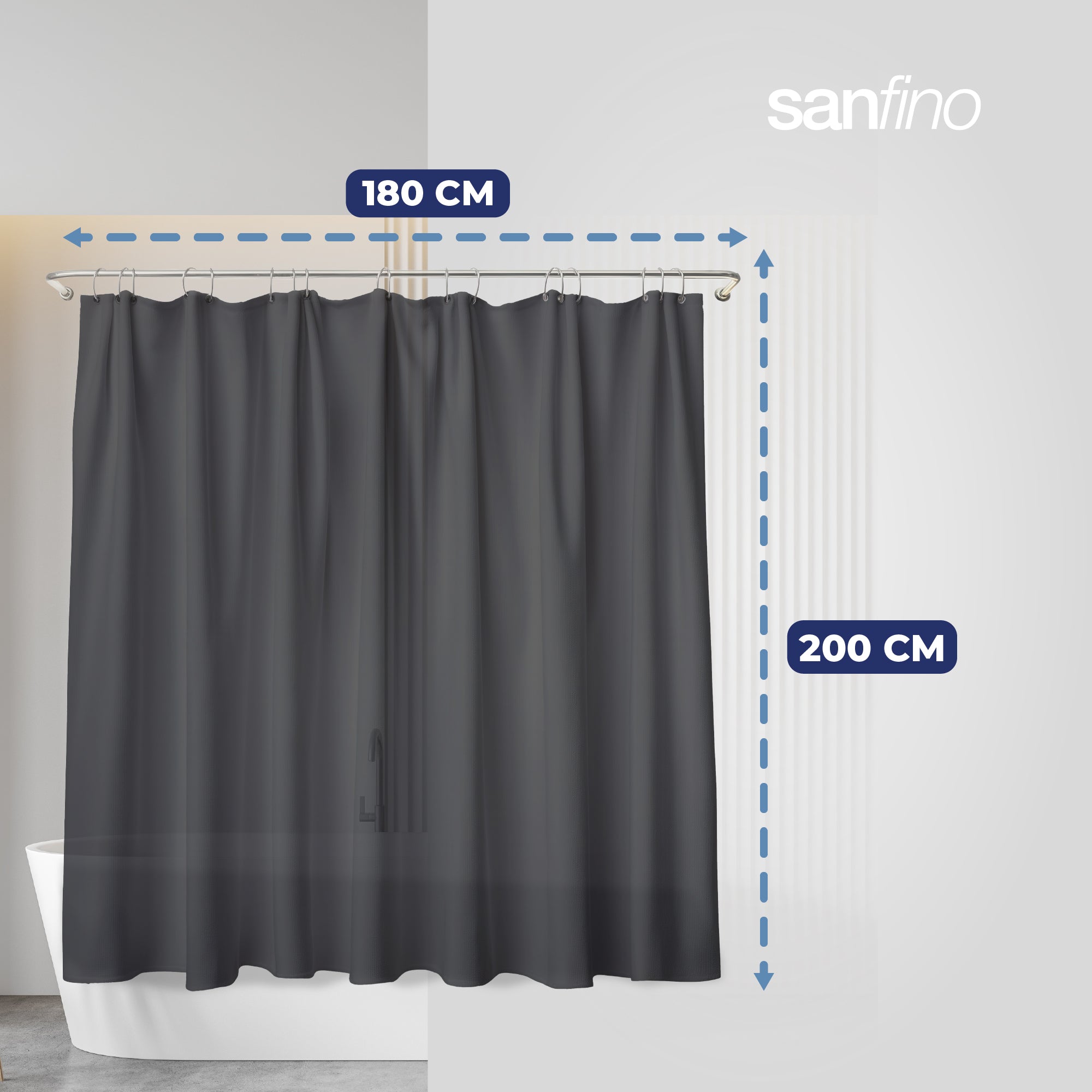 Shower curtain "Black"