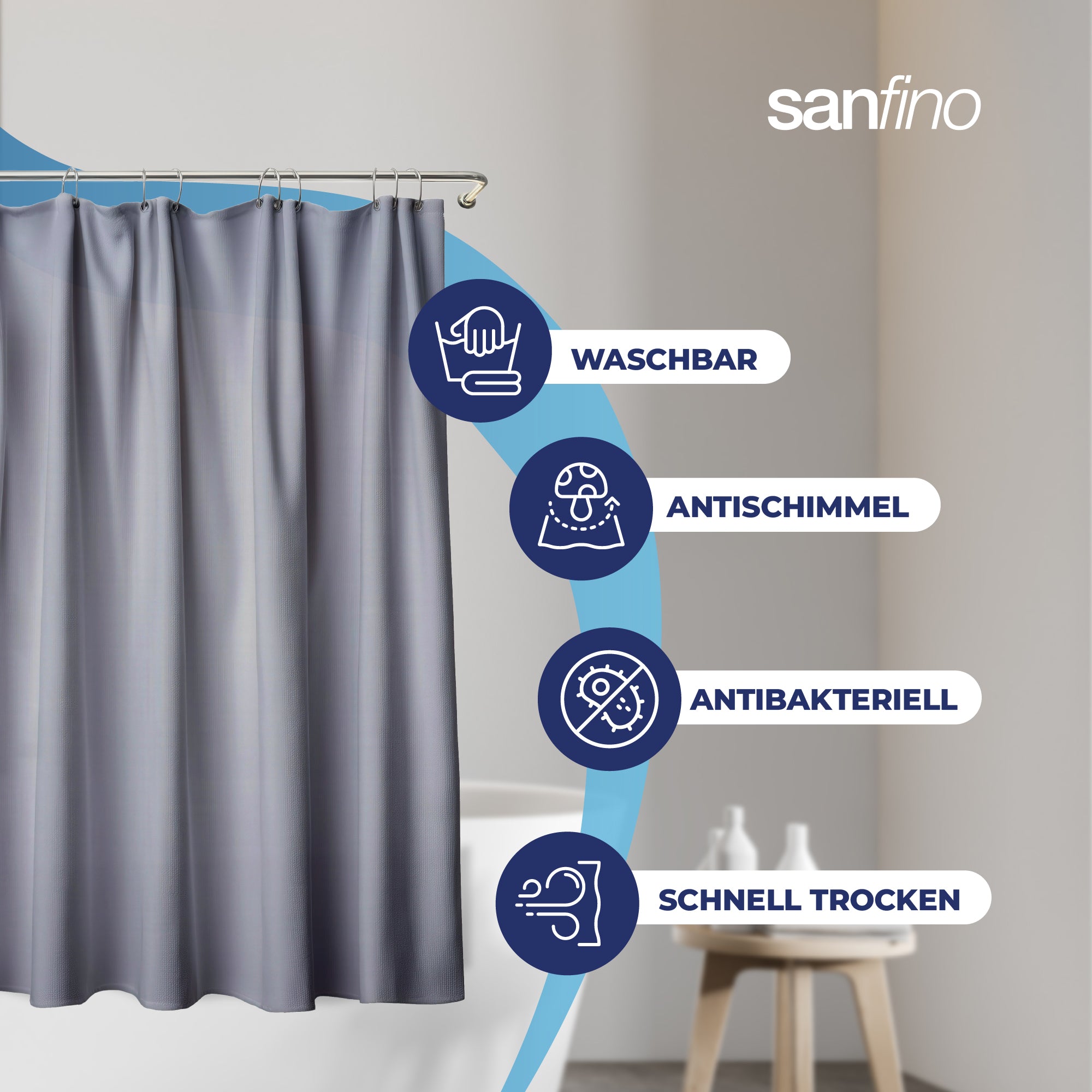Shower curtain "Grey"