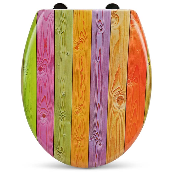 Thermoset Toilet Seat with Soft-Close "Color Stripes"