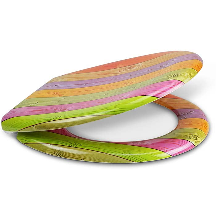 Thermoset Toilet Seat with Soft-Close "Color Stripes"