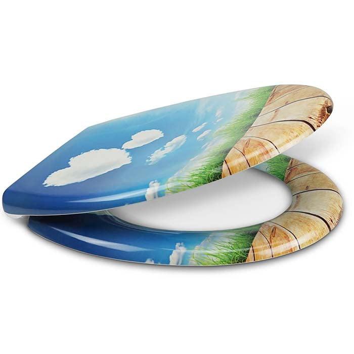 Thermoset Toilet Seat with Soft-Close "Heart Cloud"