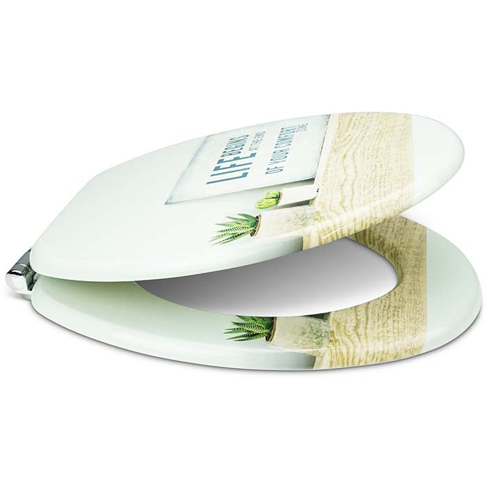 Wooden Toilet Seat with Soft-Close "Life"