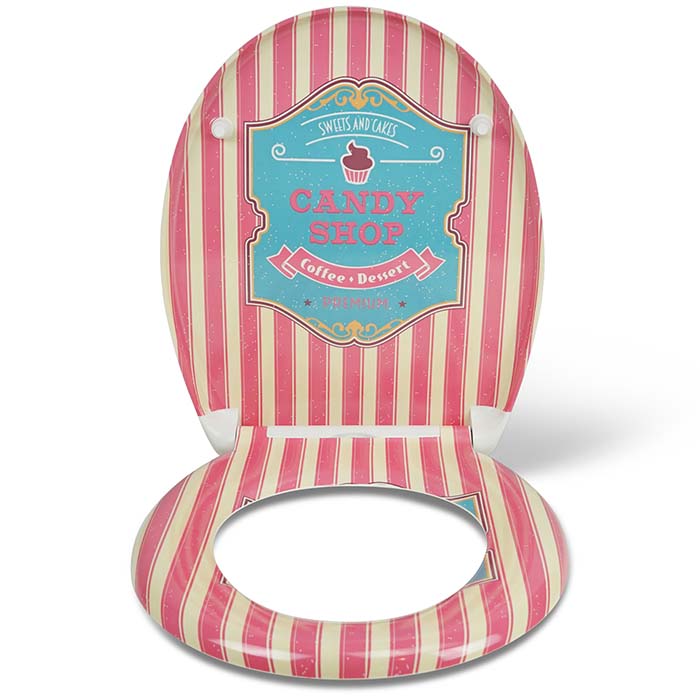 Thermoset Toilet Seat with Soft-Close "Candy Shop" 