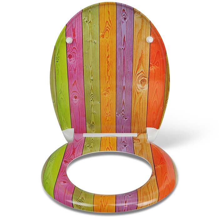 Thermoset Toilet Seat with Soft-Close "Color Stripes"