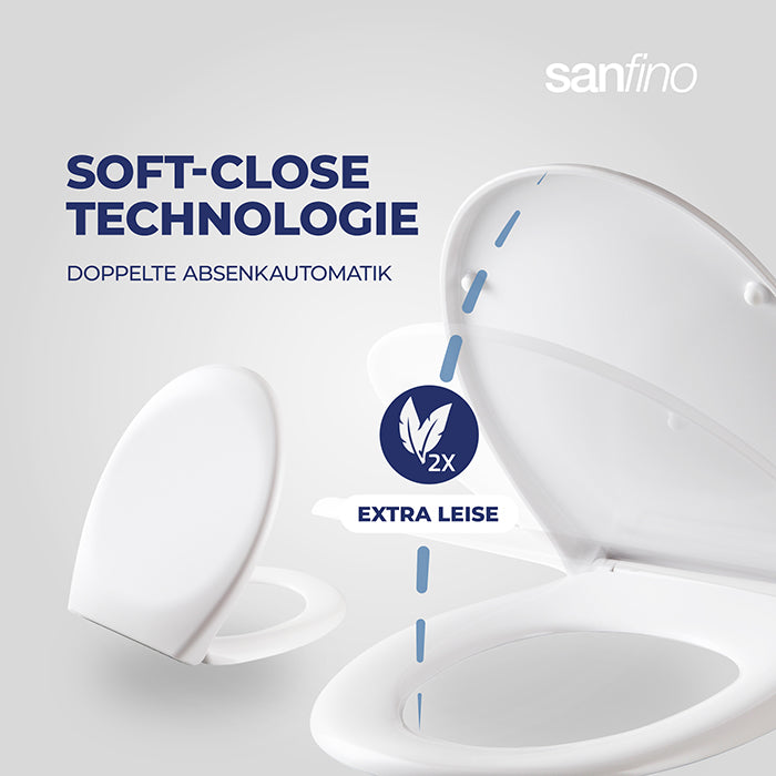 Thermoset Toilet seat with soft-close ‘CURVO’