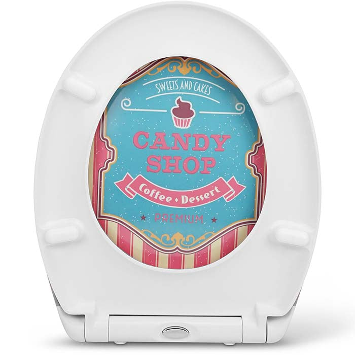 Thermoset Toilet Seat with Soft-Close "Candy Shop" 