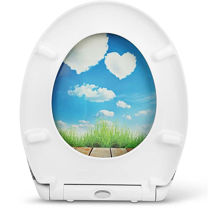 Thermoset Toilet Seat with Soft-Close "Heart Cloud"