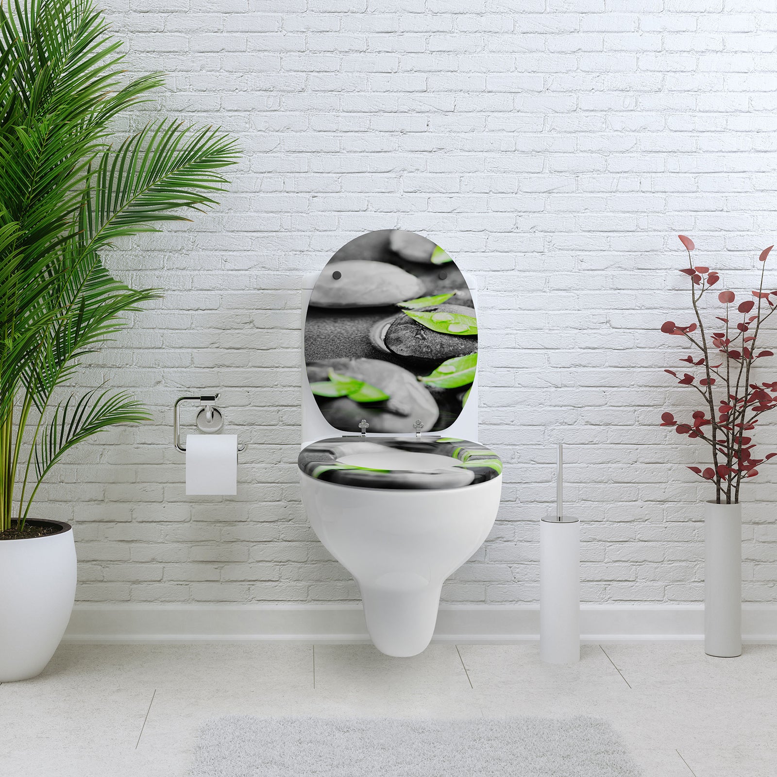 WC Sitz aus Holz mit Absenkautomatik "Rocks"