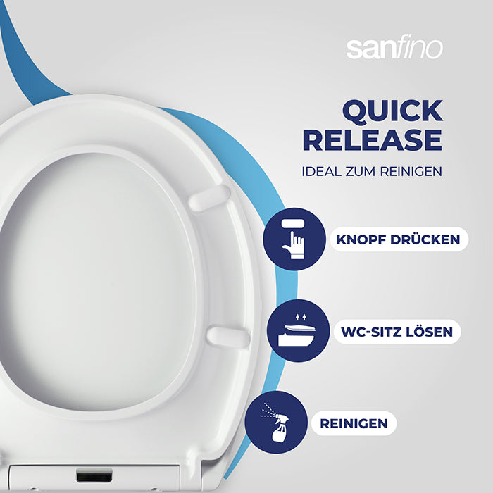 Thermoset Toilet seat with soft-close ‘CURVO’