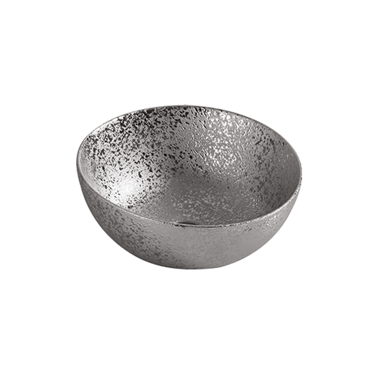 Aufsatzwaschbecken rund Ø 35,8 cm in Silber aus Keramik