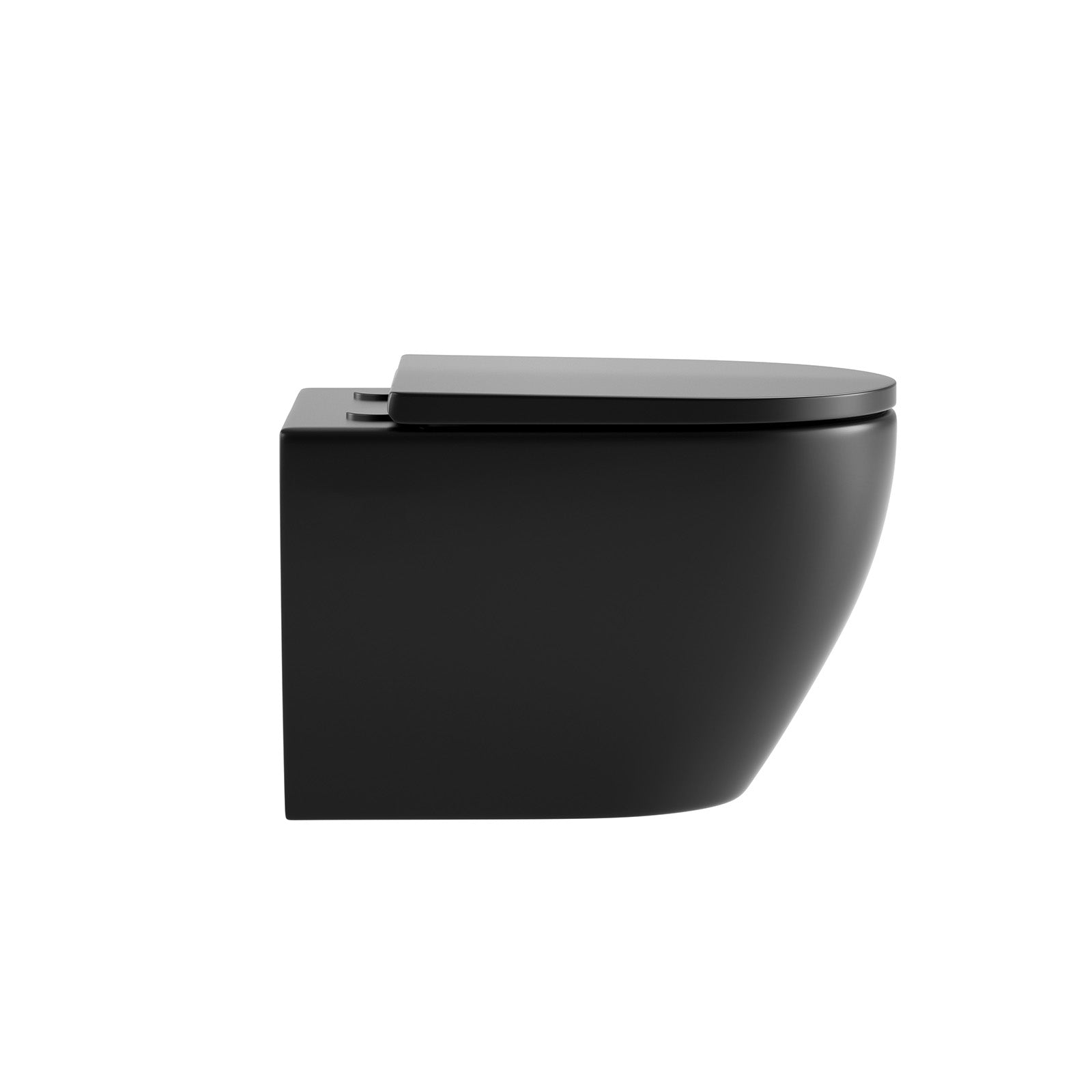 Spülrandloses Wand-WC "UniVita" mit 360° SuperSpin-Spülung in Schwarz