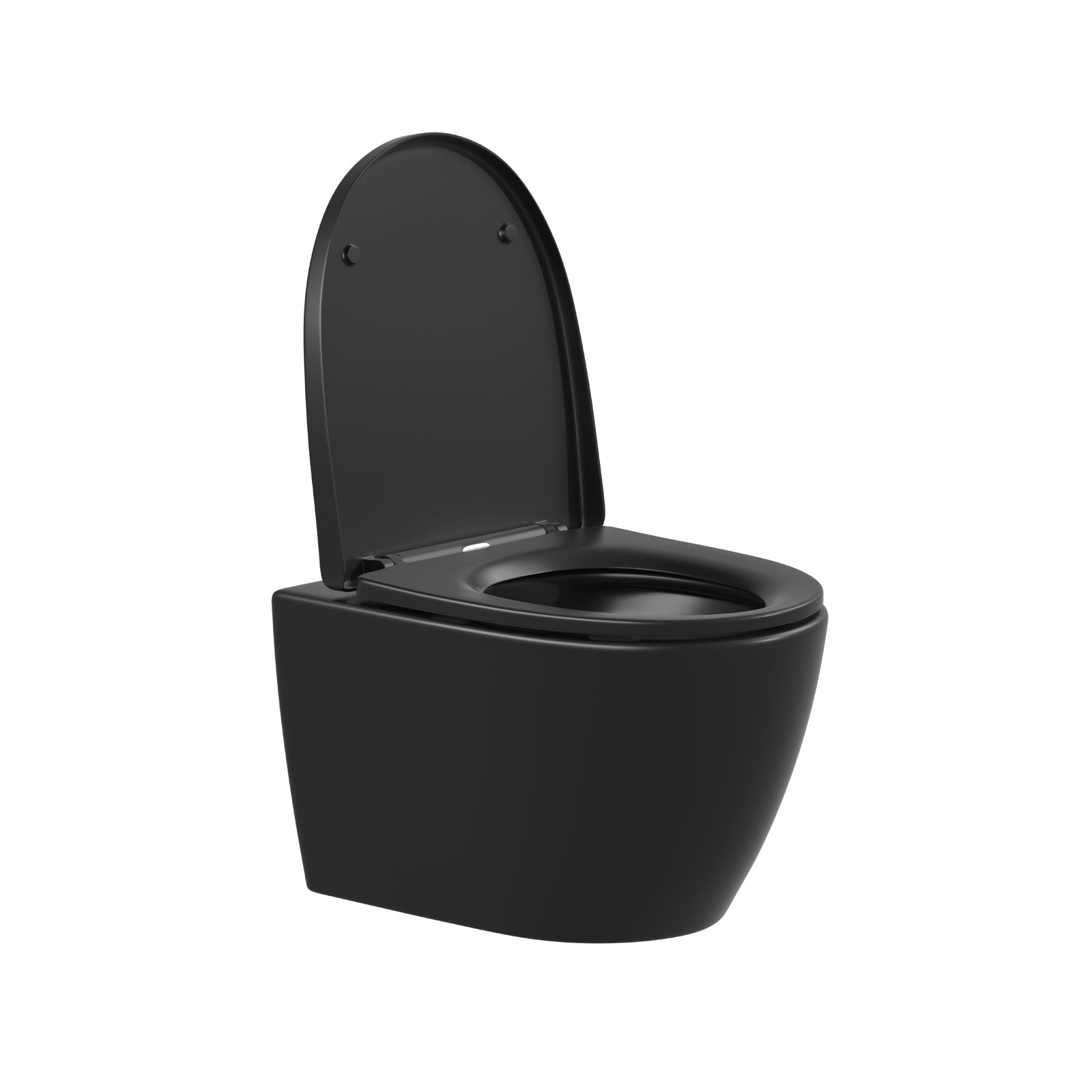 Spülrandloses Wand-WC "TornadoV" mit 360° SuperSpin-Spülung in Schwarz