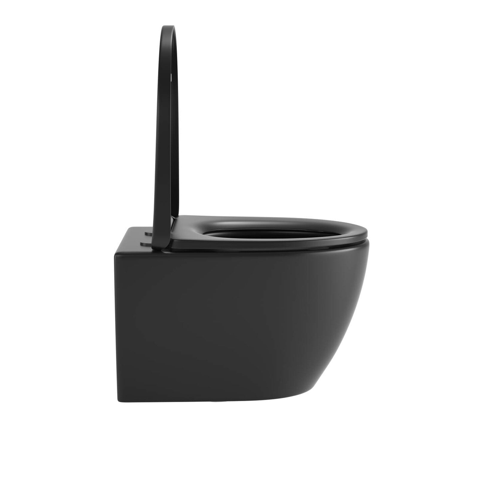 Spülrandloses Wand-WC "TornadoV" mit 360° SuperSpin-Spülung in Schwarz