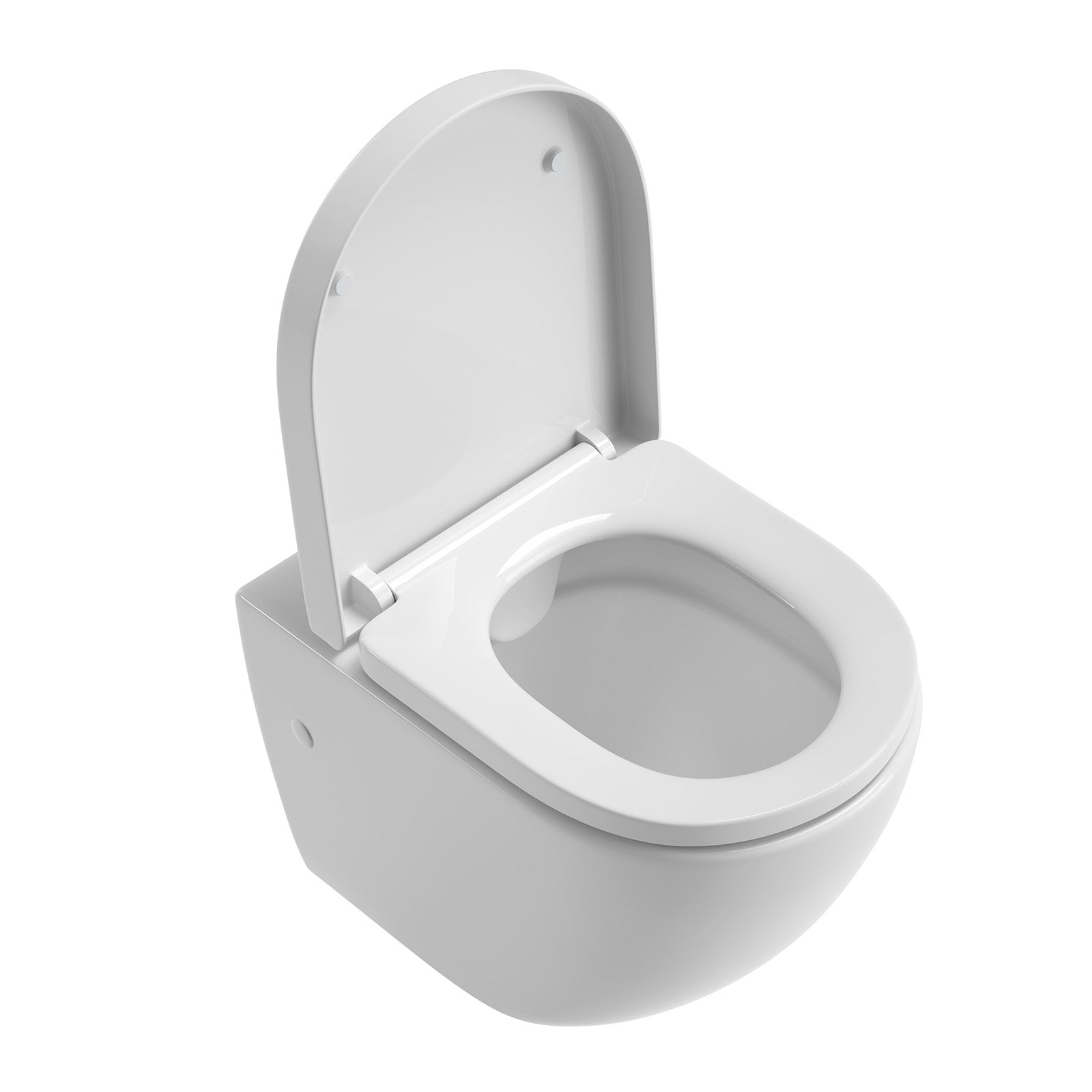 Spülrandloses Wand-WC „Cozy“ mit Soft-Close & Quick-Release WC-Sitz in Weiß