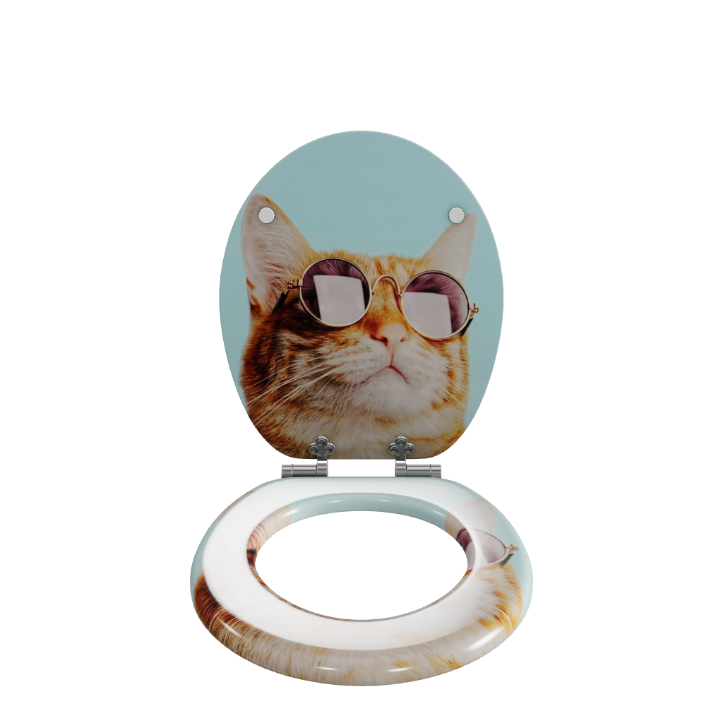 3D Modell der Sanfino Klobrille "Cool Cat" mit Absenkautomatik.