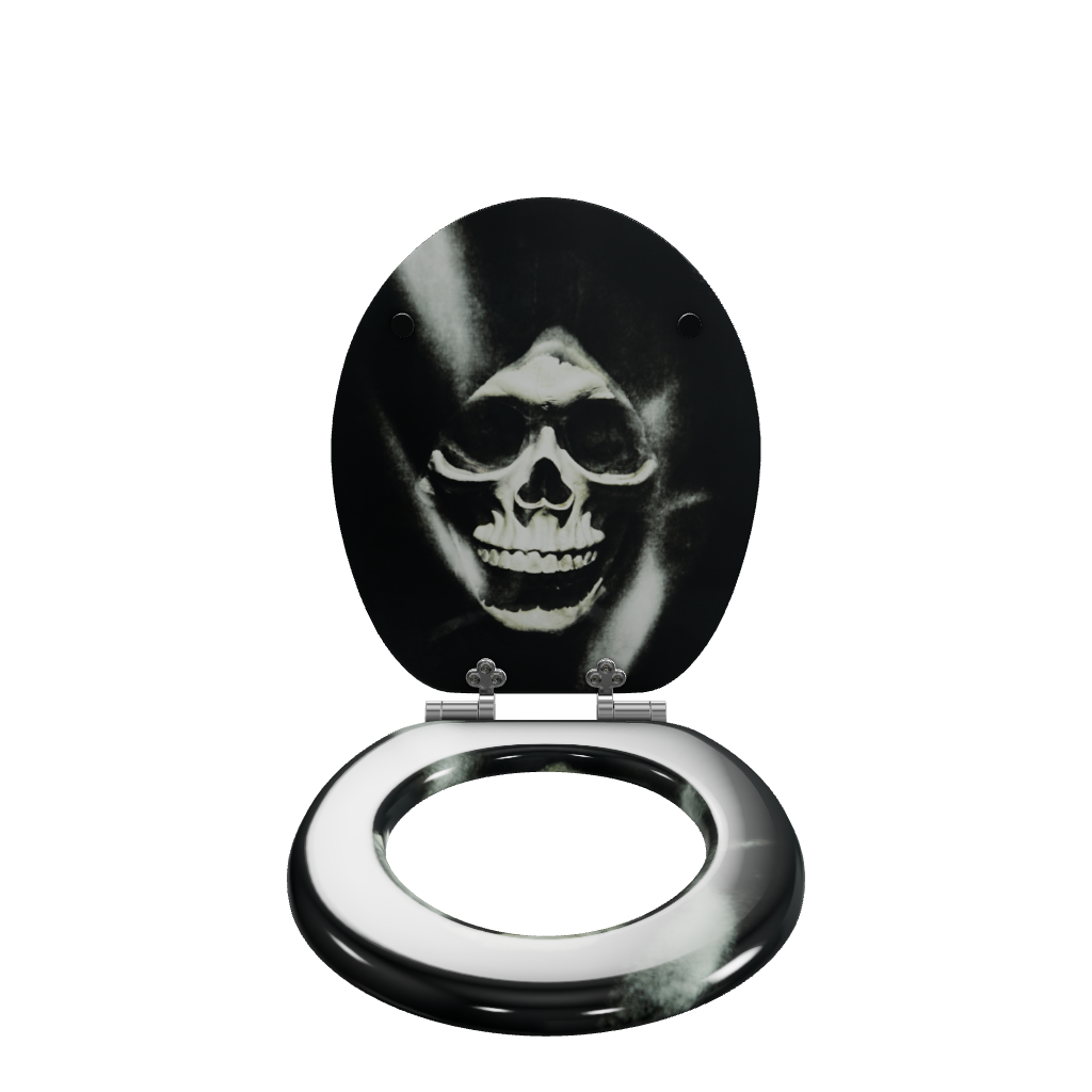 3D Modell des Sanfino Toilettendeckels "Skull" mit Absenkautomatik.